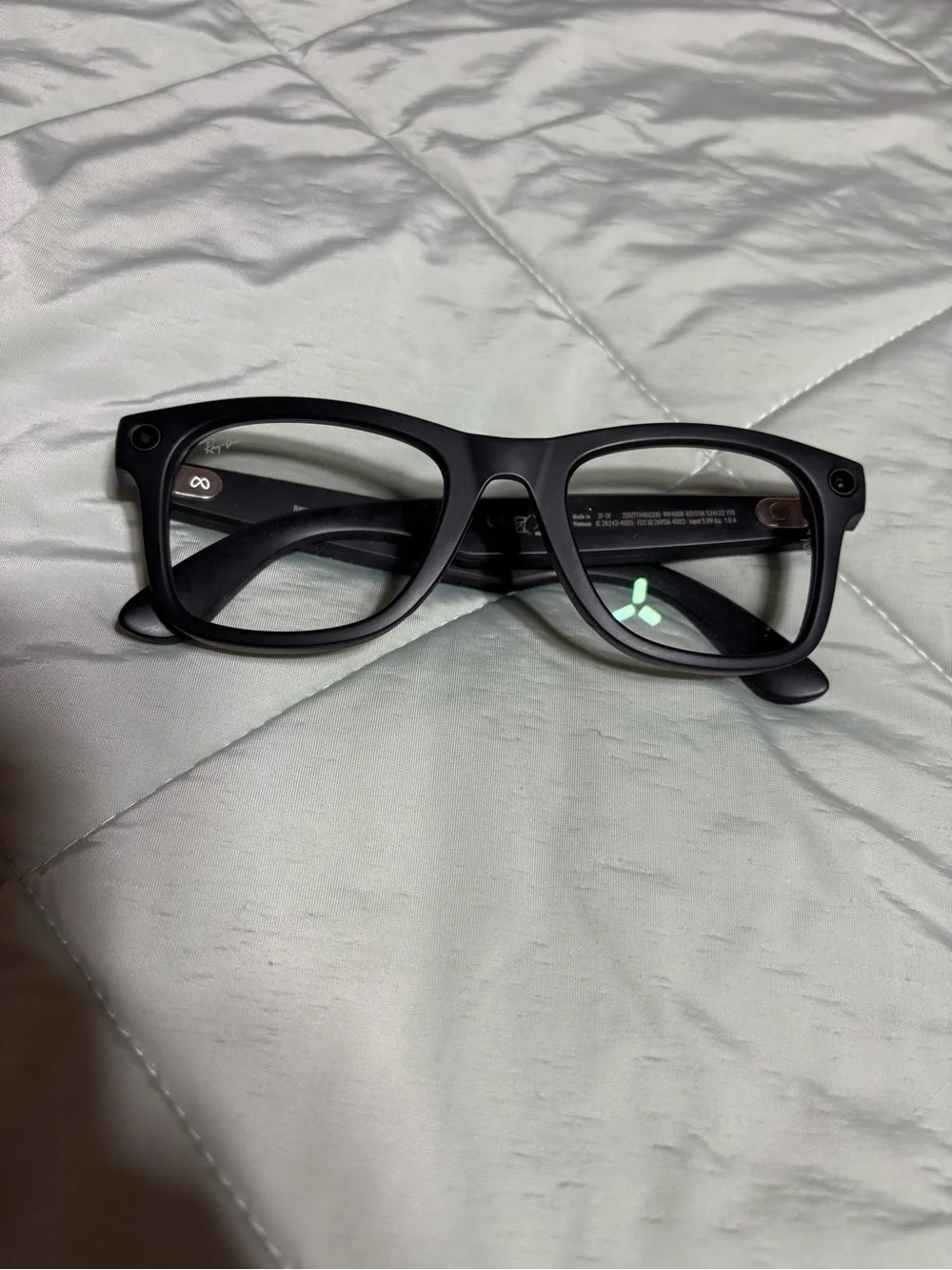 Ray-Ban Black Matte Rectangular Eyeglasses Mata smart